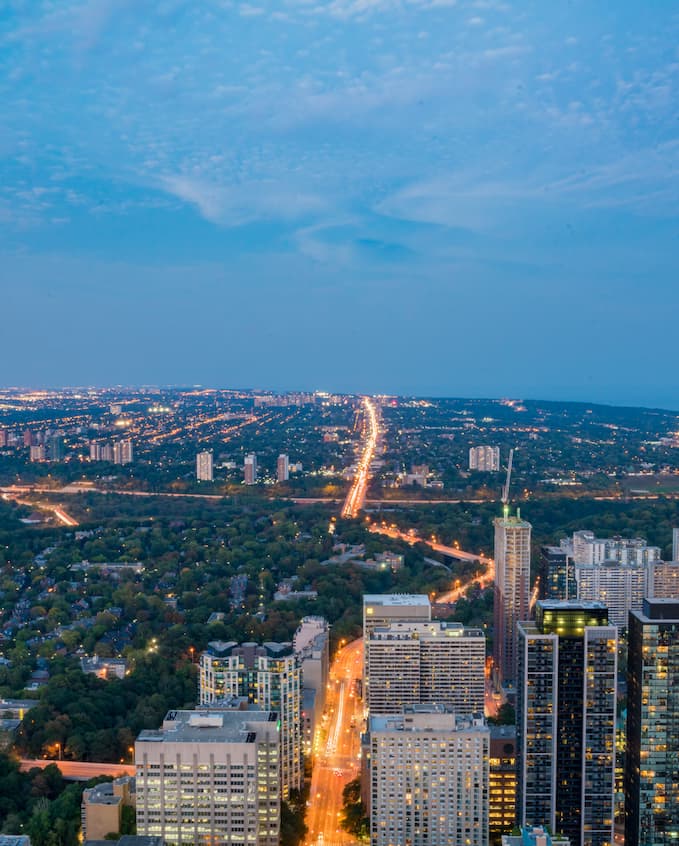 Overview of One Bloor's exterior designs providing unparalleled views of the surrounding cityscape